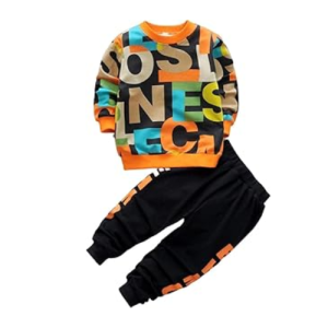 Sleeves Printed Sweatshirt and Pant Set